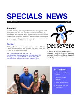 Specials Newsletter January