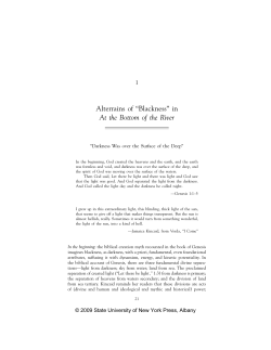 Alterrains of &ldquo;Blackness&rdquo; in At the Bottom of the River