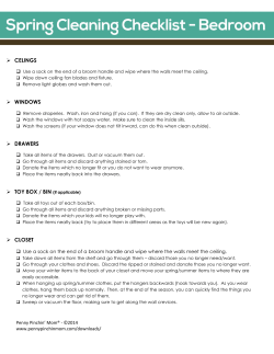 Spring Cleaning Checklist &ndash; Bedroom