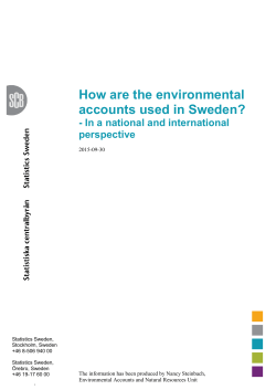 How are the environmental accounts used in Sweden?