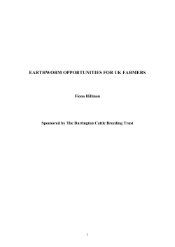 earthworm opportu ities for uk farmers