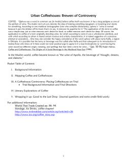 Urban Coffeehouses: Brewers of Controversy