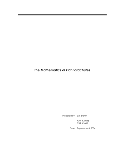 The Mathematics of Parachutes