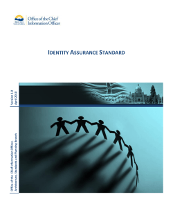 Identity Assurance Standard - Province of British Columbia