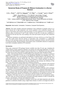 Numerical Study of Propane-Air Mixture Combustion in a Burner