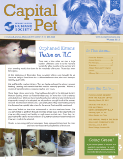 February 2012 - Mohawk Hudson Humane Society