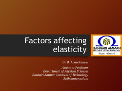 Factors affecting elasticity