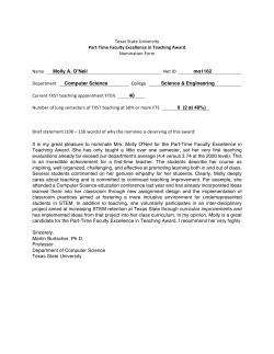 Molly A. O`Neil! - Texas State University