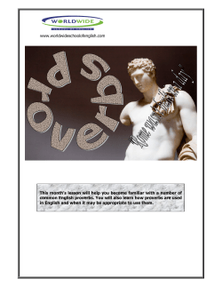 English Proverbs Lesson - Worldwide School of English