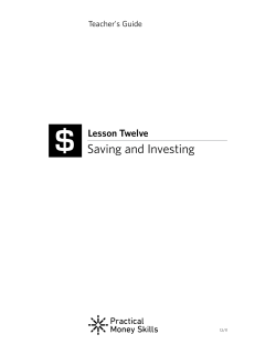 Saving and Investing - Practical Money Skills