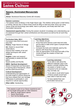 Saxons: Illuminated Manuscripts