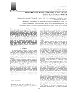 PhononMediated Thermal Conductivity in Ionic Solids by Lattice
