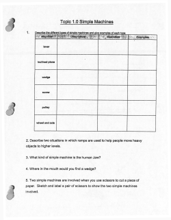 Simple Machines Sheet