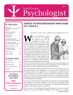 advice to psychologists who dare to consult