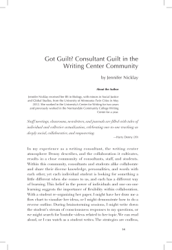 Got Guilt? - International Writing Centers Association