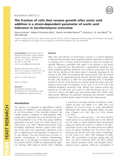 The fraction of cells that resume growth after acetic acid addition is a