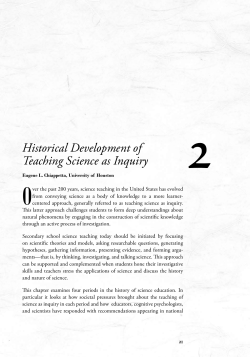 Historical Development of Teaching Science as Inquiry