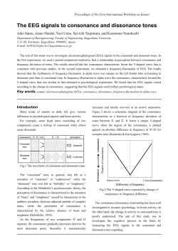 The EEG signals to consonance and dissonance tones