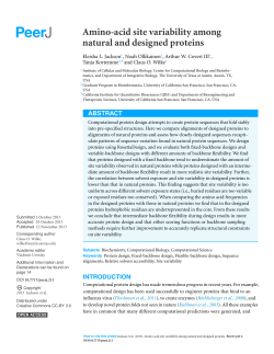 Amino-acid site variability among natural and designed