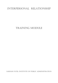 Interpersonal relatIonsHIp