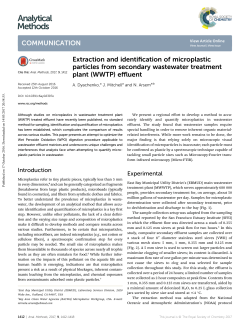 Extraction and identification of microplastic particles from secondary