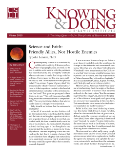Science and Faith: Friendly Allies, Not Hostile Enemies