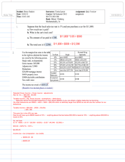 Adjusted Gross Income = Gross income