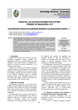 Economics FINANCIAL ACCOUNTING INFORMATION SYSTEM