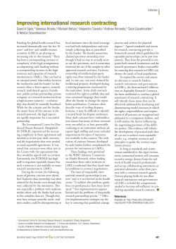 Improving international research contracting