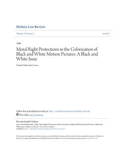 Moral Right Protections in the Colorization of Black and White