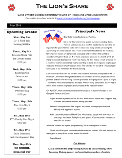 The Lion`s Share - Vernon Public Schools