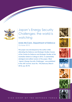 Japan`s Energy Security Challenges: the world is watching