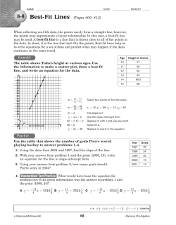 Lesson 8 - Best-Fit Lines