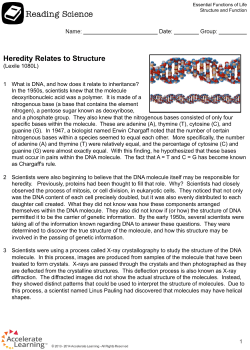 Essential Functions of Life Reading Assignment