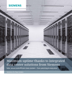 Maximum uptime thanks to integrated data center
