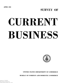 Survey of Current Business April 1945