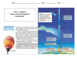 Unit 1 - Section 3 &ldquo;Layers of the Atmosphere&rdquo; Study Notes&rdquo;
