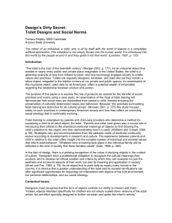 Design`s Dirty Secret: Toilet Designs and Social Norms