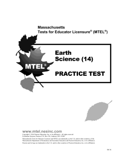 Massachusetts Tests for Educator Licensure (MTEL )