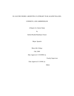 EL GAUCHO NEGRO - Maryville College