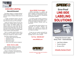 labeling solutions - SPEDE Technologies