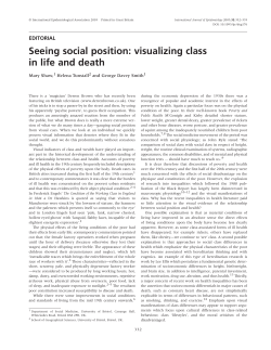 Seeing social position: visualizing class in life