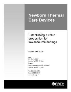 Newborn Thermal Care Devices