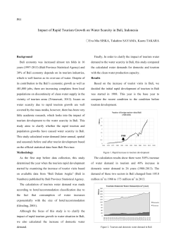 Impact of Rapid Tourism Growth on Water Scarcity in Bali, Indonesia