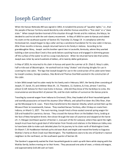 Joseph Gardner - Wakarusa River Valley Heritage Museum