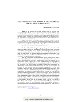 Ethan Hawley`s Double Identity in John Steinbeck`s The