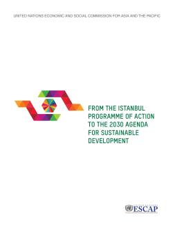 From the Istanbul Programme oF actIon to the 2030 - UN