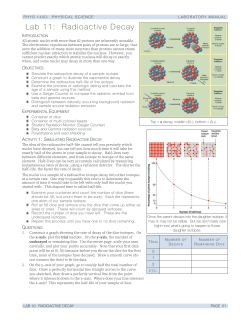 Lab 11: Radioactive Decay