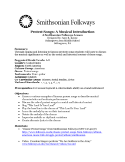 Smithsonian Folkways | Protest Songs: A Musical Introduction