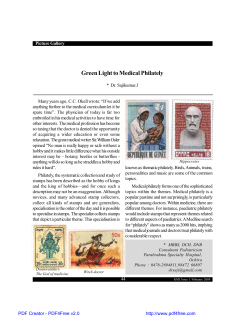 Green Light to Medical Philately